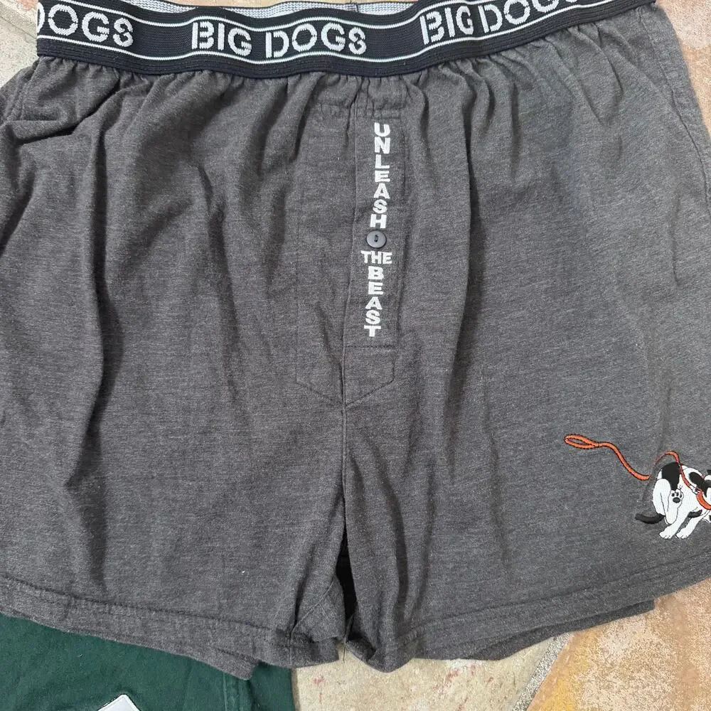 Big Dogs Boxer Short Lot XL 1X Y2K Vintage Bust A Nut Lucky Dog Unleash Beast